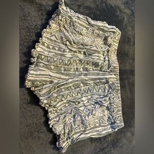 Green Patterned Shorts